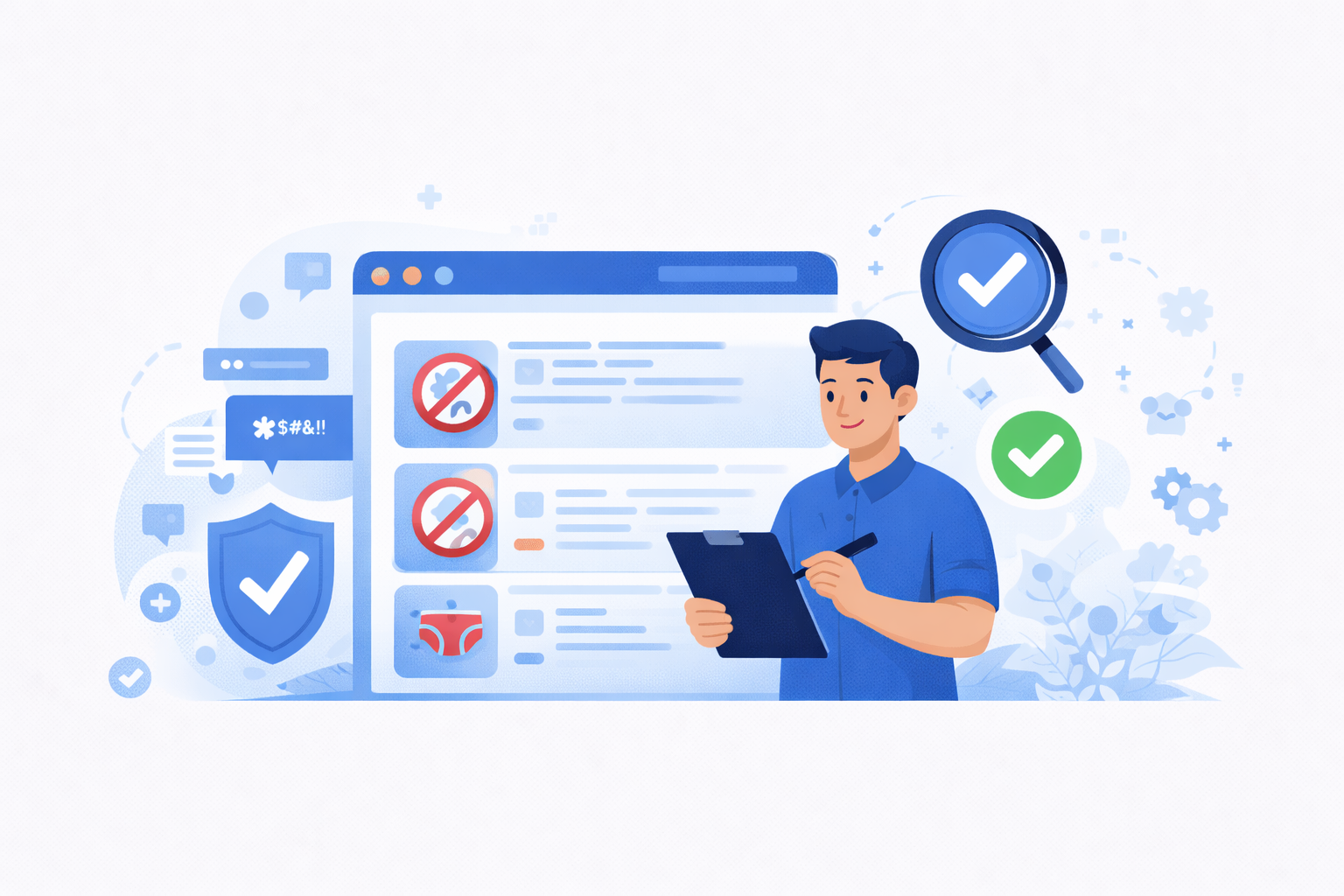 profanity filetring and manual review